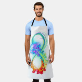 Oneindigheid met regenboogkwal schort (Gedragen)
