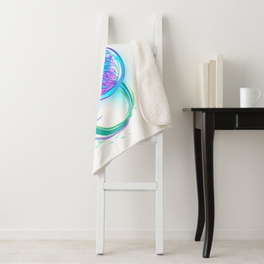 Oneindigheid met regenboogkwal sherpa deken (In situ)