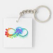 Oneindigheid met regenboogkwal sleutelhanger (Achterkant)