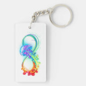 Oneindigheid met regenboogkwal sleutelhanger (achterkant)
