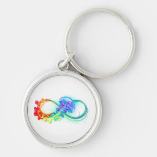 Oneindigheid met regenboogkwal sleutelhanger
