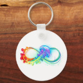 Oneindigheid met regenboogkwal sleutelhanger (Voorkant)
