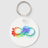 Oneindigheid met regenboogkwal sleutelhanger (Achterkant)