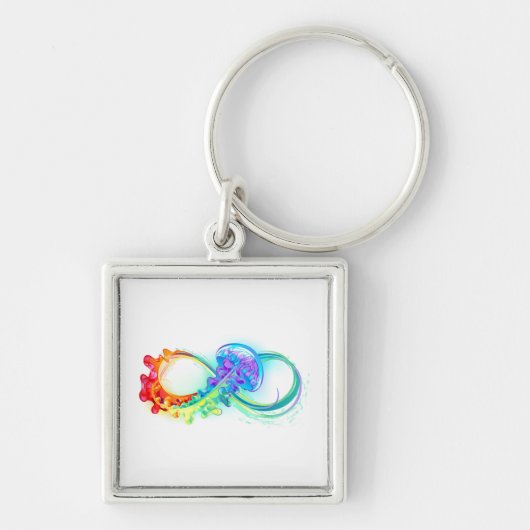 Oneindigheid met regenboogkwal sleutelhanger (Voorkant)