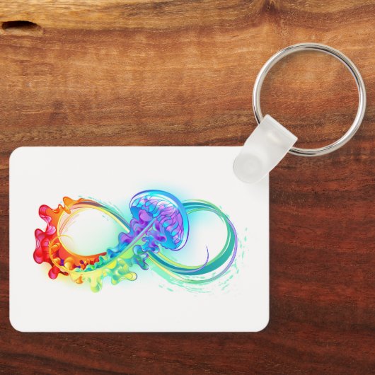 Oneindigheid met regenboogkwal sleutelhanger (Voorkant)