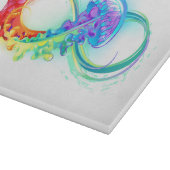 Oneindigheid met regenboogkwal snijplank (Hoek)