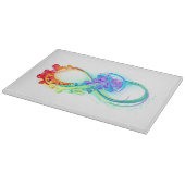 Oneindigheid met regenboogkwal snijplank (Hoek)