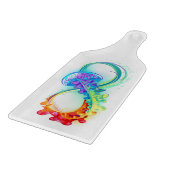 Oneindigheid met regenboogkwal snijplank (Hoek)