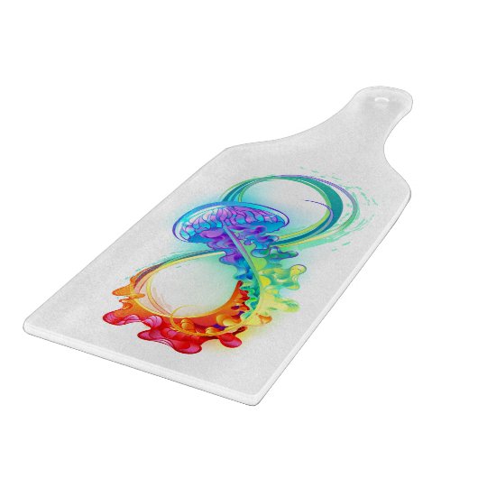 Oneindigheid met regenboogkwal snijplank (Hoek)