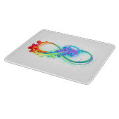 Oneindigheid met regenboogkwal snijplank (Hoek)