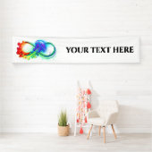 Oneindigheid met regenboogkwal spandoek (Insitu)