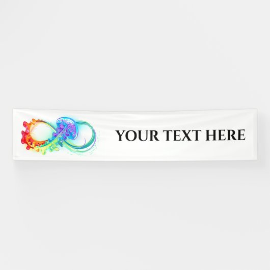 Oneindigheid met regenboogkwal spandoek (Horizontaal)