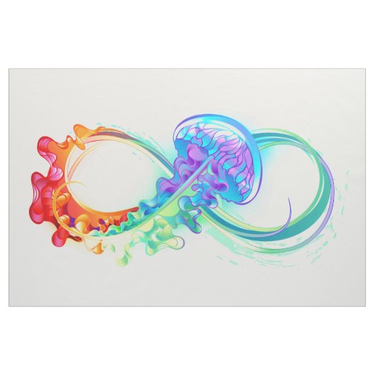 Oneindigheid met regenboogkwal stof (Yard (91,4 cm))