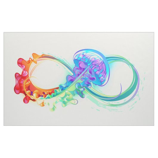 Oneindigheid met regenboogkwal stof (Yard (91,4 cm))