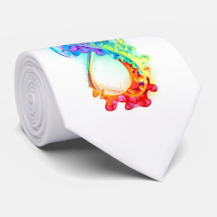 Oneindigheid met regenboogkwal stropdas