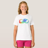 Oneindigheid met regenboogkwal t-shirt (Voorkant volledig)