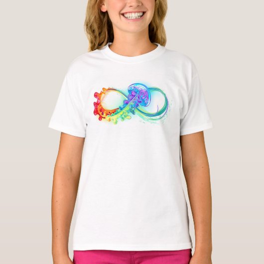 Oneindigheid met regenboogkwal t-shirt (Voorkant)