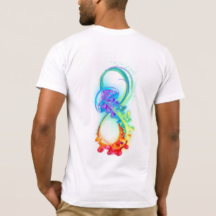 Oneindigheid met regenboogkwal t-shirt