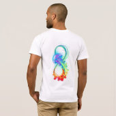 Oneindigheid met regenboogkwal t-shirt (Achterkant volledig)