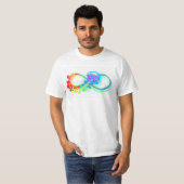 Oneindigheid met regenboogkwal t-shirt (Voorkant volledig)