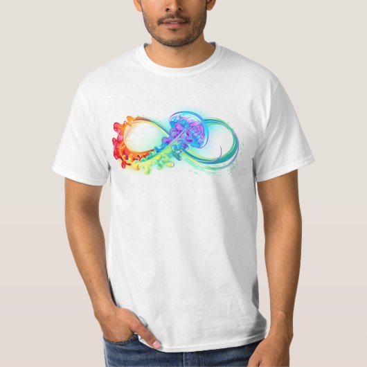 Oneindigheid met regenboogkwal t-shirt (Voorkant)