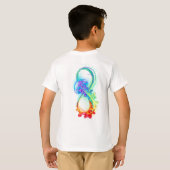 Oneindigheid met regenboogkwal t-shirt (Achterkant volledig)