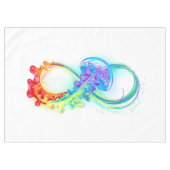 Oneindigheid met regenboogkwal tafelkleed (Voorkant (Horizontaal))