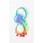 Oneindigheid met regenboogkwal tafelkleed (Voorkant)