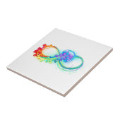 Oneindigheid met regenboogkwal tegeltje (Zijkant)