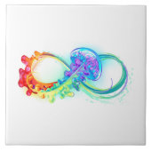 Oneindigheid met regenboogkwal tegeltje (Voorkant)