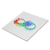 Oneindigheid met regenboogkwal tegeltje (Zijkant)