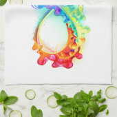 Oneindigheid met regenboogkwal theedoek (Gevouwen)