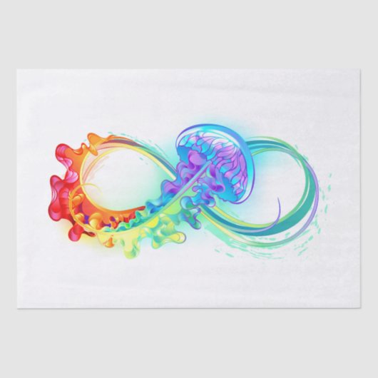 Oneindigheid met regenboogkwal tissuepapier (Voorkant)