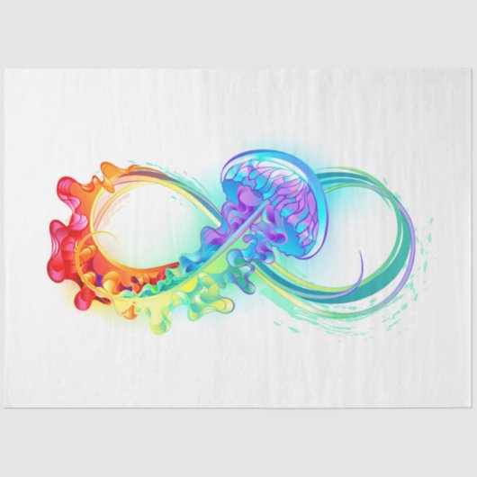 Oneindigheid met regenboogkwal tissuepapier (Voorkant)