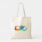 Oneindigheid met regenboogkwal tote bag (Achterkant)