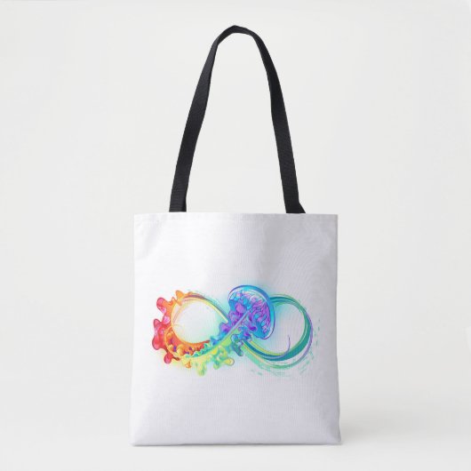 Oneindigheid met regenboogkwal tote bag (Voorkant)