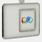 Oneindigheid met regenboogkwal verzilverd omlijst ornament (Rechts)