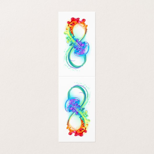 Oneindigheid met regenboogkwal visitekaartje (Buitenkant ongevouwen)