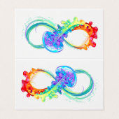 Oneindigheid met regenboogkwal visitekaartje (Buitenkant ongevouwen)