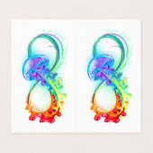 Oneindigheid met regenboogkwal visitekaartje (Buitenkant ongevouwen)