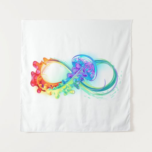 Oneindigheid met regenboogkwal wandkleed (Voorkant)