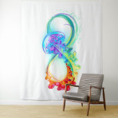 Oneindigheid met regenboogkwal wandkleed (In situ)