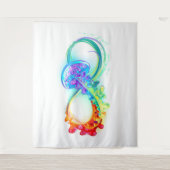 Oneindigheid met regenboogkwal wandkleed (Voorkant)