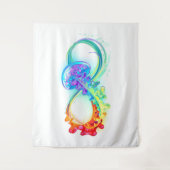 Oneindigheid met regenboogkwal wandkleed (Voorkant)