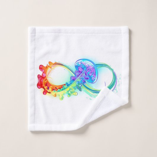 Oneindigheid met regenboogkwal washandje (Wasdoekje)