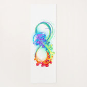 Oneindigheid met regenboogkwal yogamat (Achterkant)