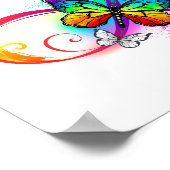Oneindigheid met regenboogvlinder poster (Hoek)