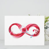 Oneindigheid met rode wijn aankondiging (Staand voorkant)