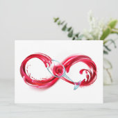 Oneindigheid met rode wijn aankondiging (Staand voorkant)