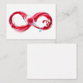 Oneindigheid met rode wijn advieskaart (Voorkant / Achterkant)